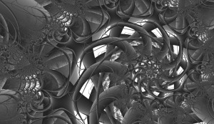 Big render detail of spirals with tendrils 